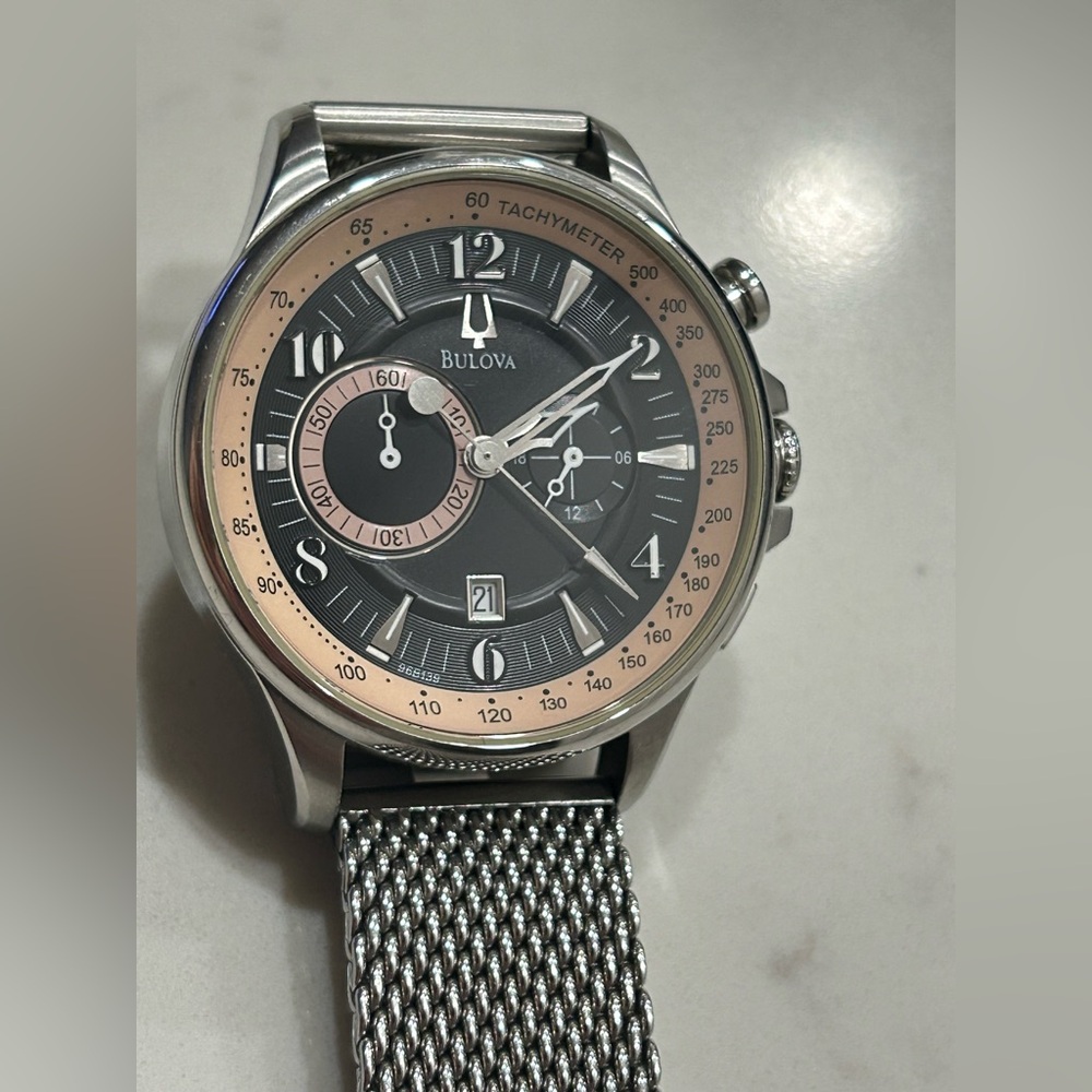 Bulova 96B139 Wrist Watch Men 44mm Tachymeter - Picture 2 of 13